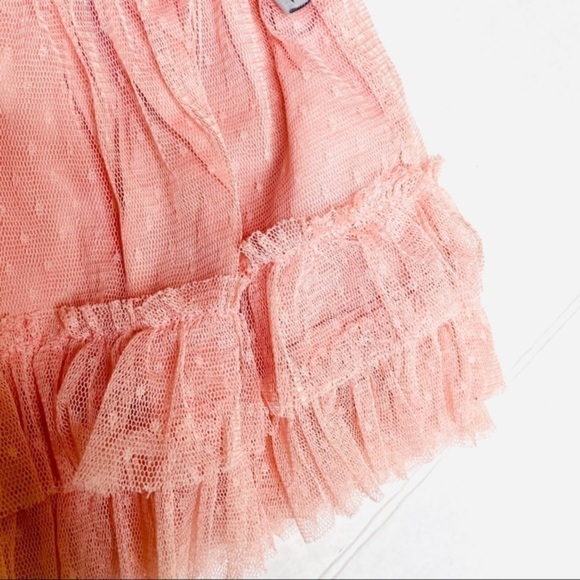 𝅺wheat Tulle Dot Blush Baby Girl Tutu Skirt - Picture 3 of 6